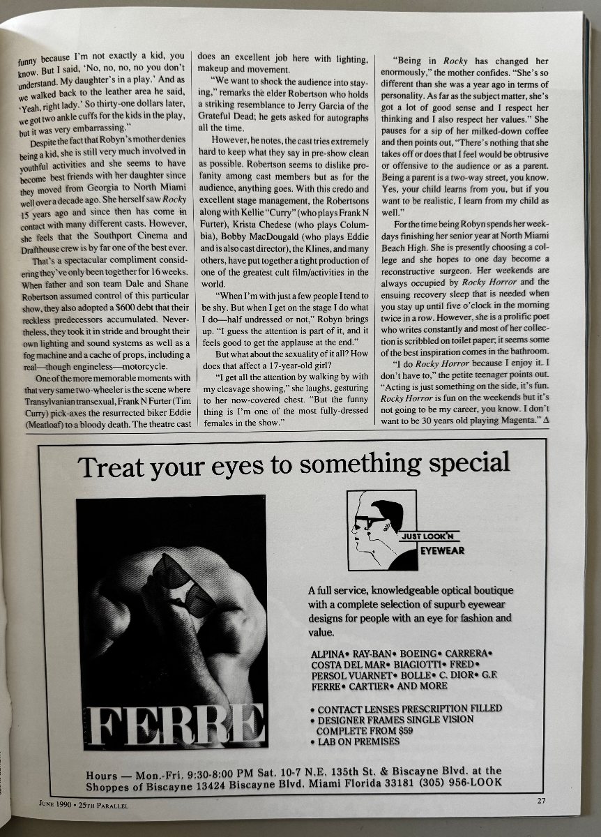 Continuation of Brian Warner’s “A Day in the Life” feature in the June 1990 issue of 25th Parallel.