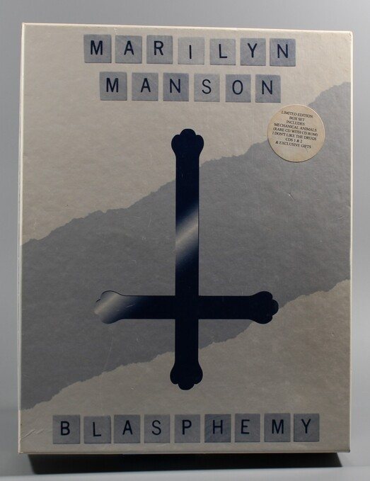 Front of the numbered Blasphemy Box Set, limited to 1500 copies.